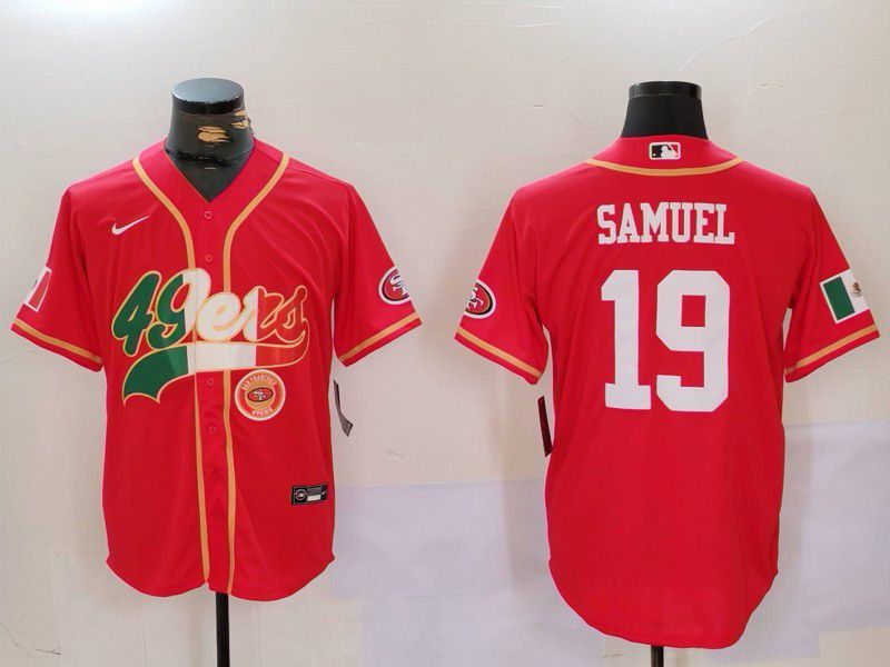 Men San Francisco 49ers 19 Samuel Red Second generation Mexican Joint Name 2024 Nike Limited NFL Jersey style 3